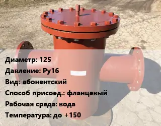 Грязевик 125 P=Ру16 абонентский фланцевый вода до +150